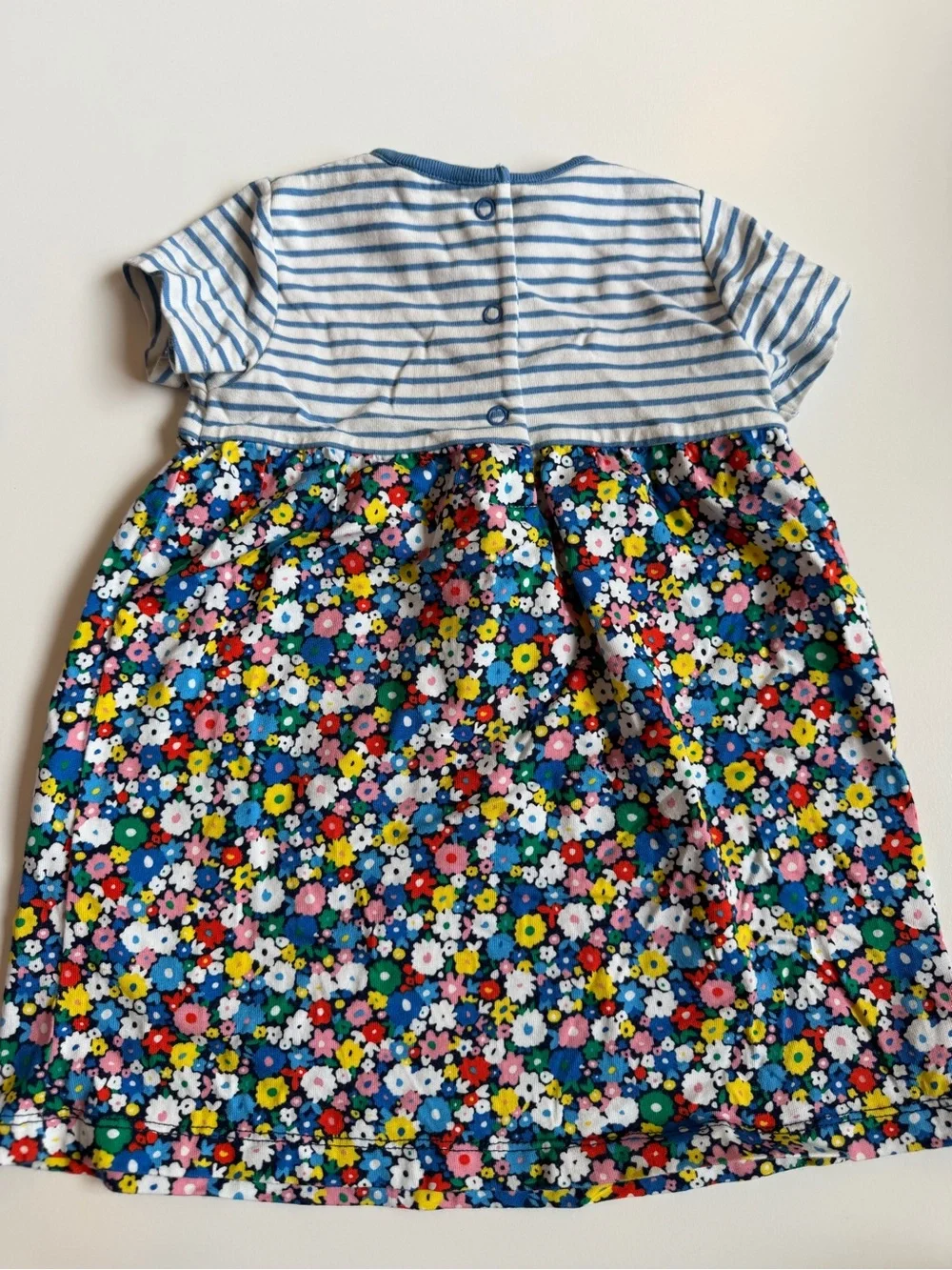 Baby Boden Floral and Stripe Dress Set